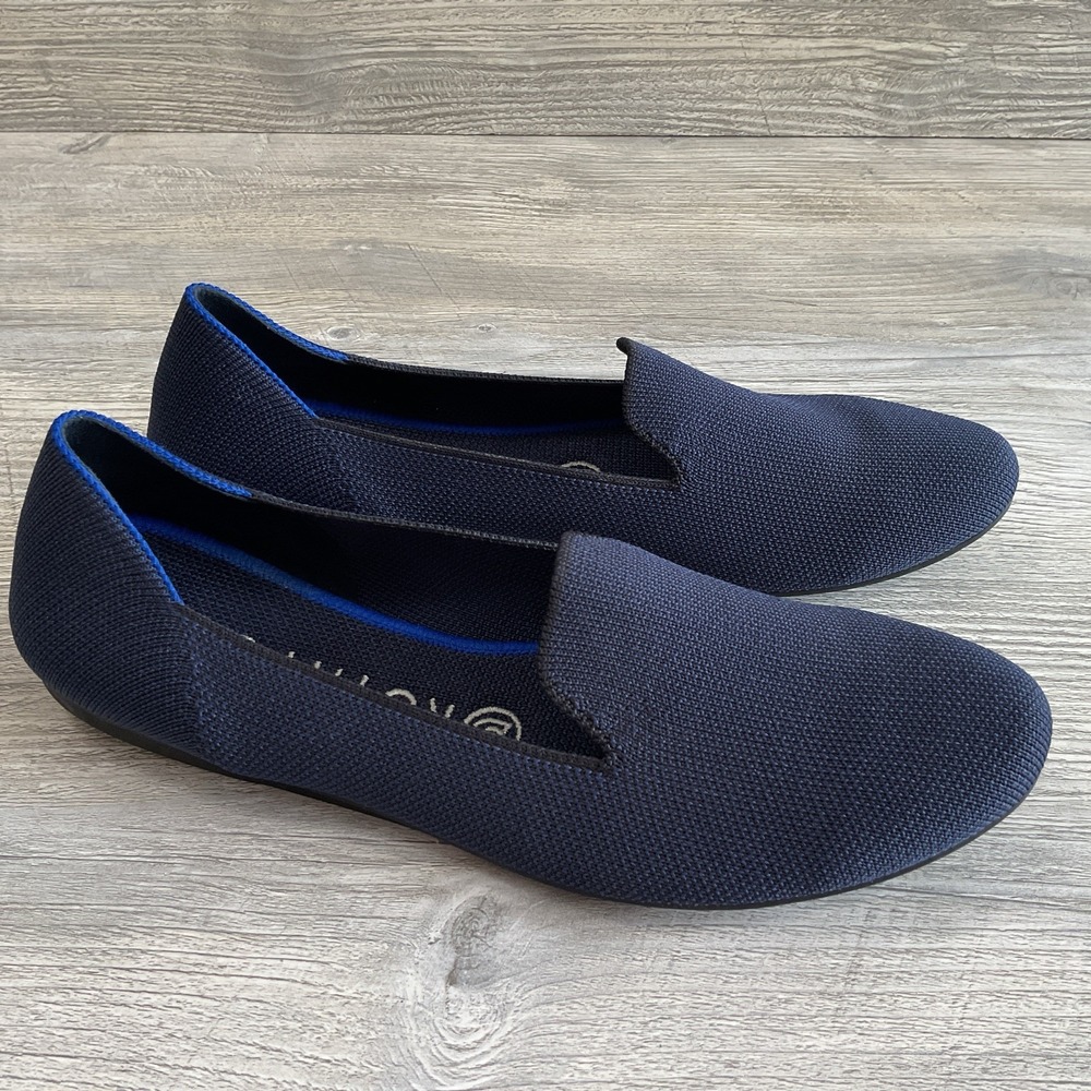 Rothy's The Loafer Navy Slip On Comfort Classic Preppy Round Toe Women's Size 8